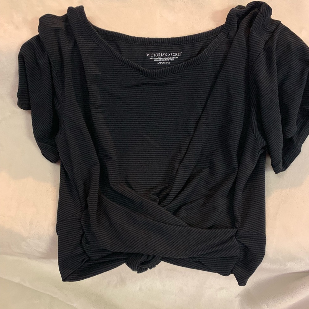 Victoria secret black crop top.
